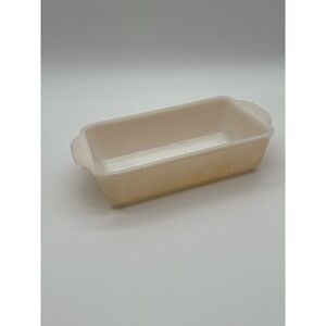 Vintage Fire King Loaf Pan 1 Qt Peach Luster Milk‎ Glass